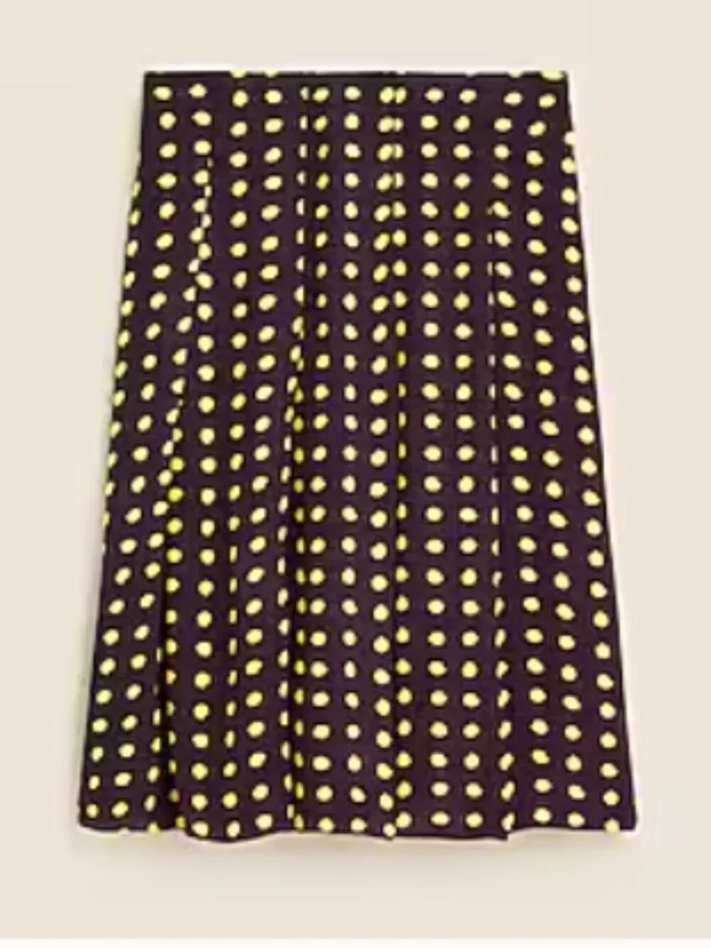 J. Crew Pleated skirt in dot crepe de chine